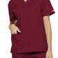 Women's 3-Pocket V-Neck Top - 86706 - Wine