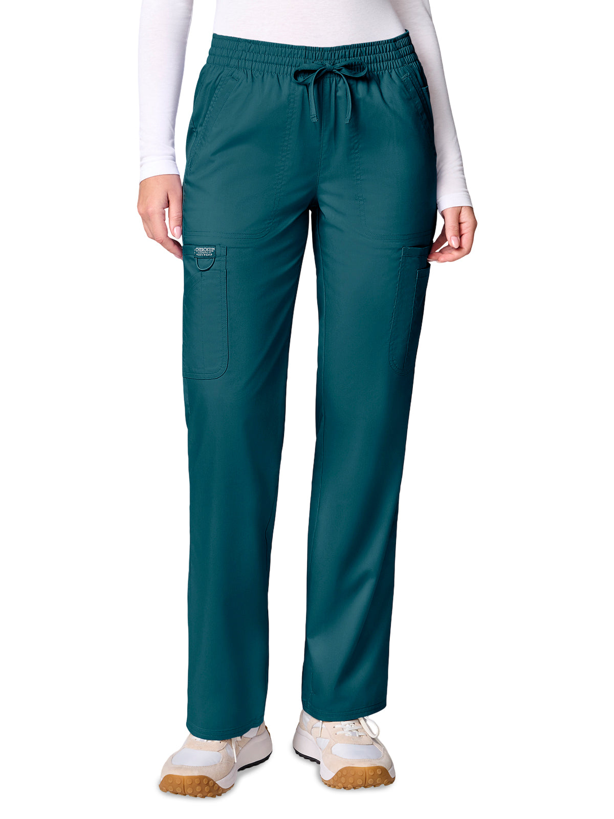 Women's 12-Pocket Scrub Pant - CK00002 - Caribbean Blue