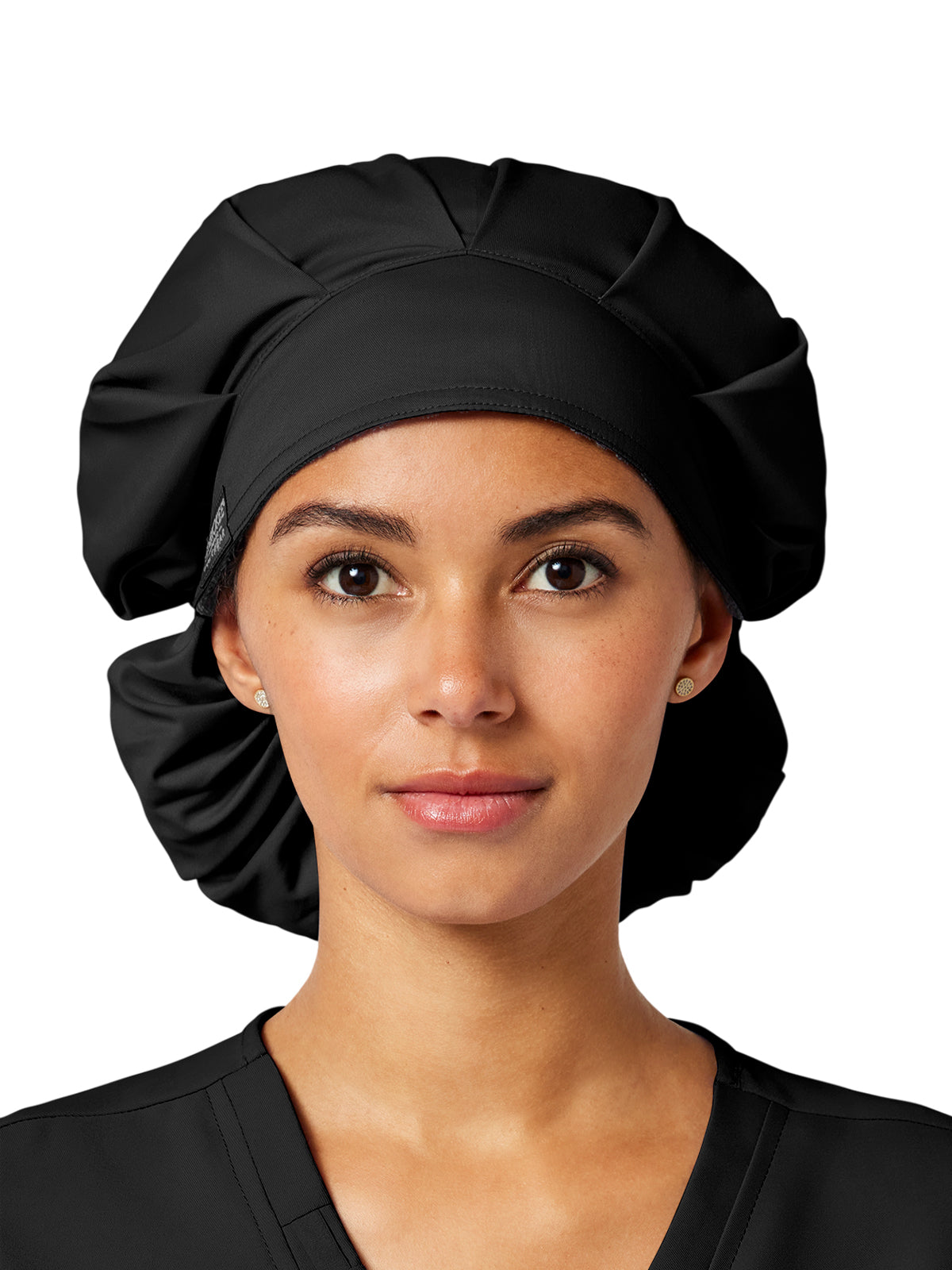Unisex Bouffant Scrub Hat - CK00005 - Black