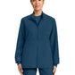 Women's 2-Pocket Zip Up Scrub Jacket - CK00013A - Caribbean Blue