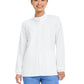 Women's 2-Pocket Zip Up Scrub Jacket - CK00013A - White