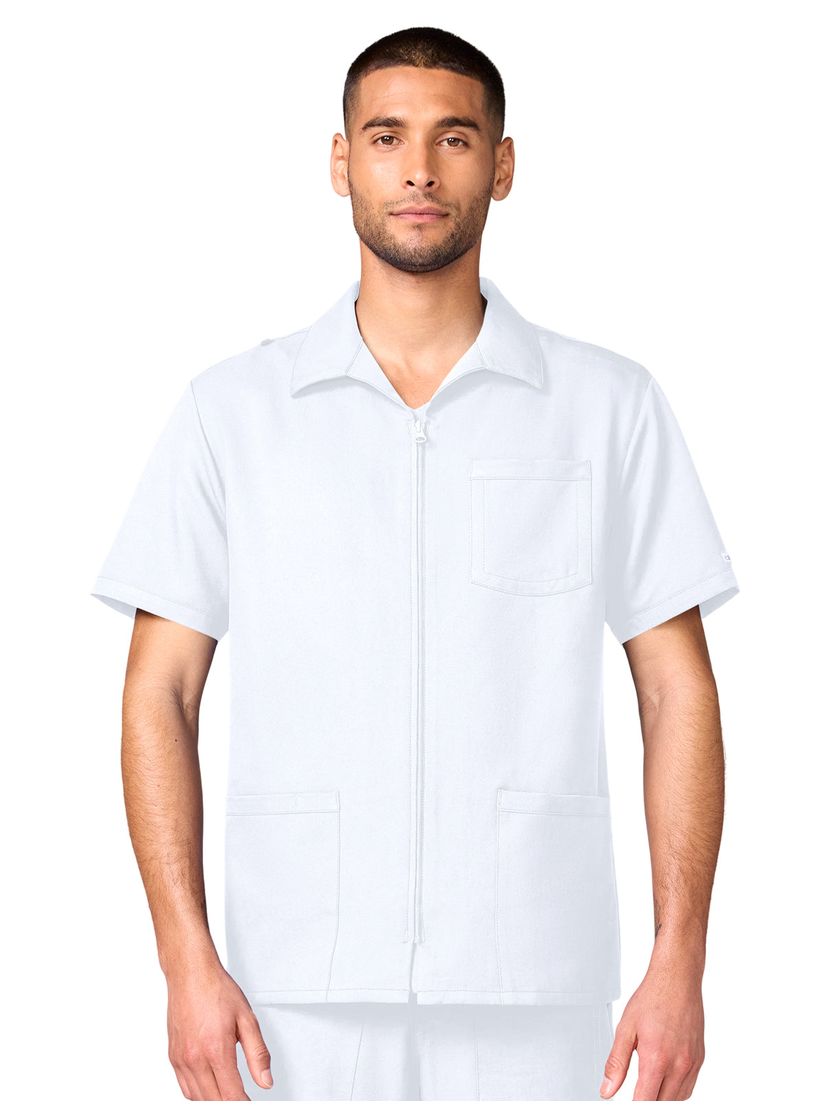 Men's 3-Pocket Full Zip Jacket - CK00027 - White