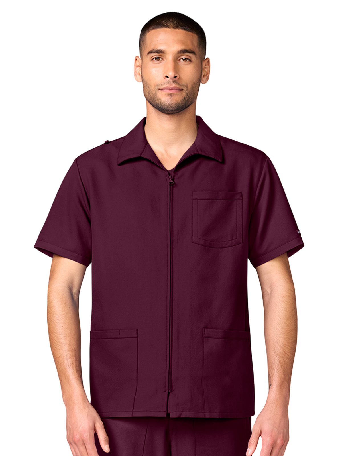Men's 3-Pocket Full Zip Jacket - CK00027 - Wine