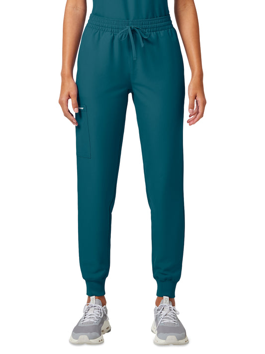 Women's 5-Pocket Mid Rise Jogger Pant - CK00034A - Caribbean Blue