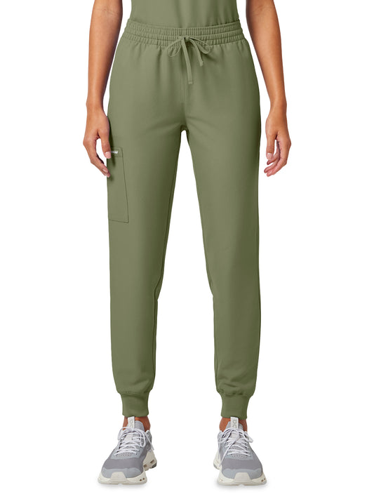 Women's 5-Pocket Mid Rise Jogger Pant - CK00034A - Olive