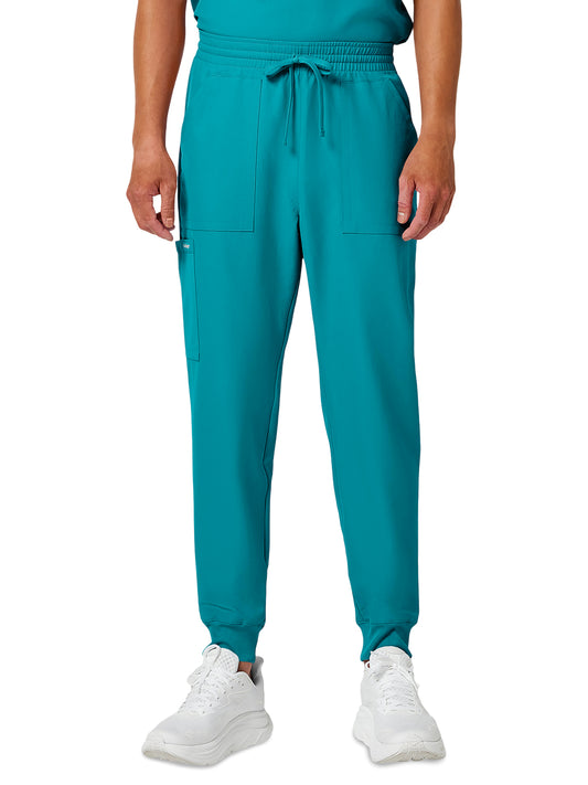 Men's 4-Pocket Mid Rise Jogger Pant - CK00035A - Teal Blue