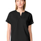 Women's 3-Pocket Mandarin Collar Top - CK00038 - Black