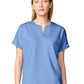 Women's 3-Pocket Mandarin Collar Top - CK00038 - Ciel Blue
