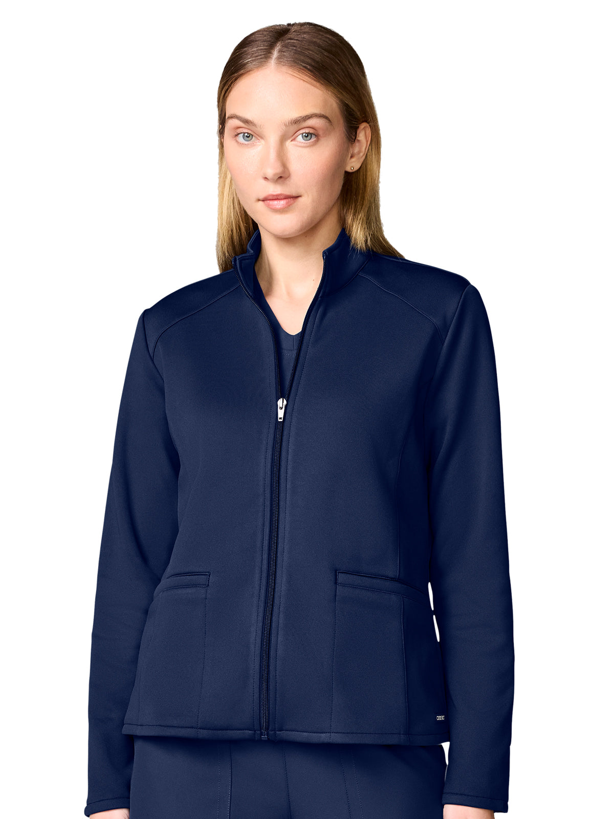 Women's 2-Pocket Fleece Jacket - CK00070 - Navy