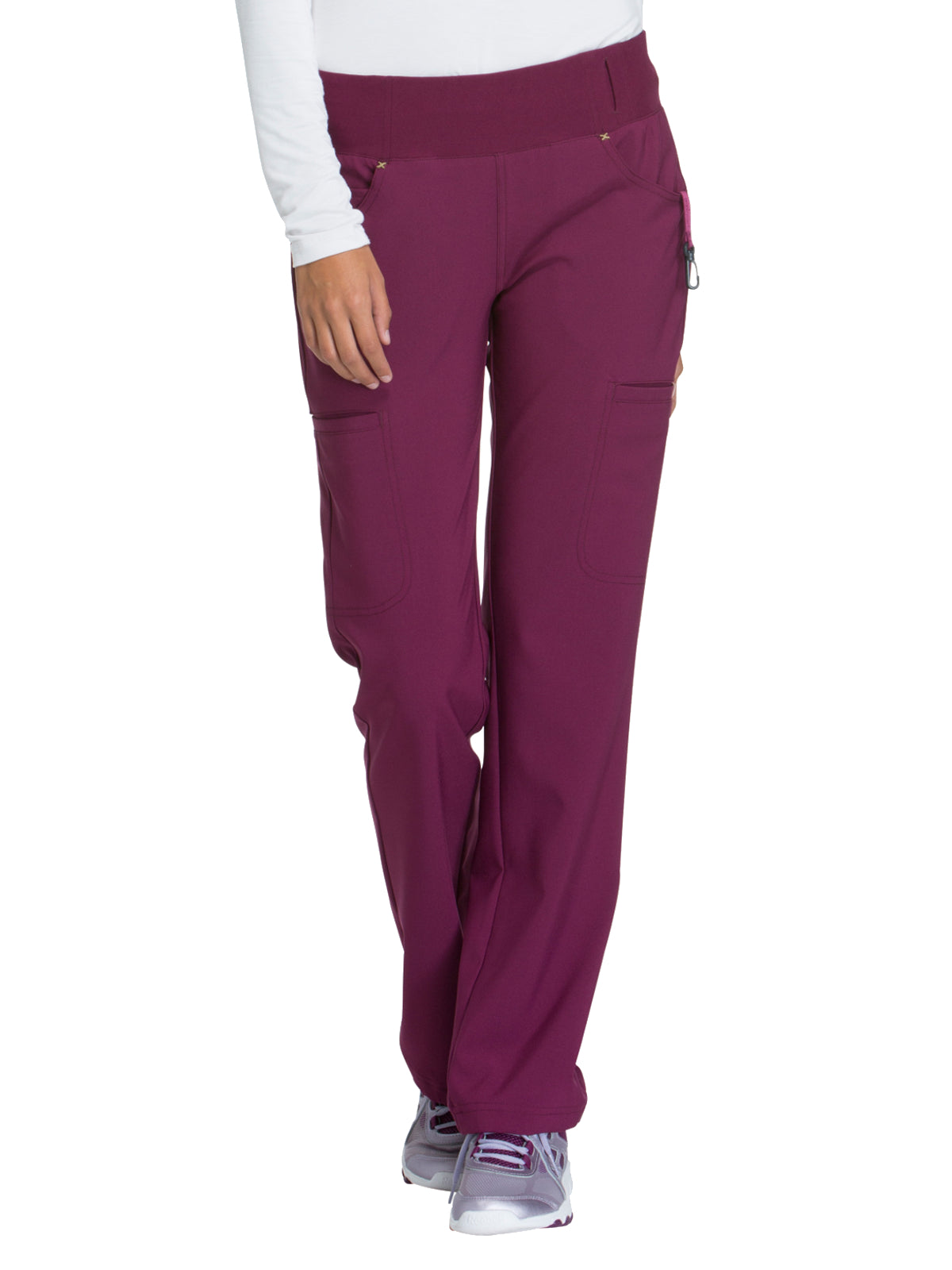 Women's 4-Pocket Mid Rise Pant - CK002 - Wine