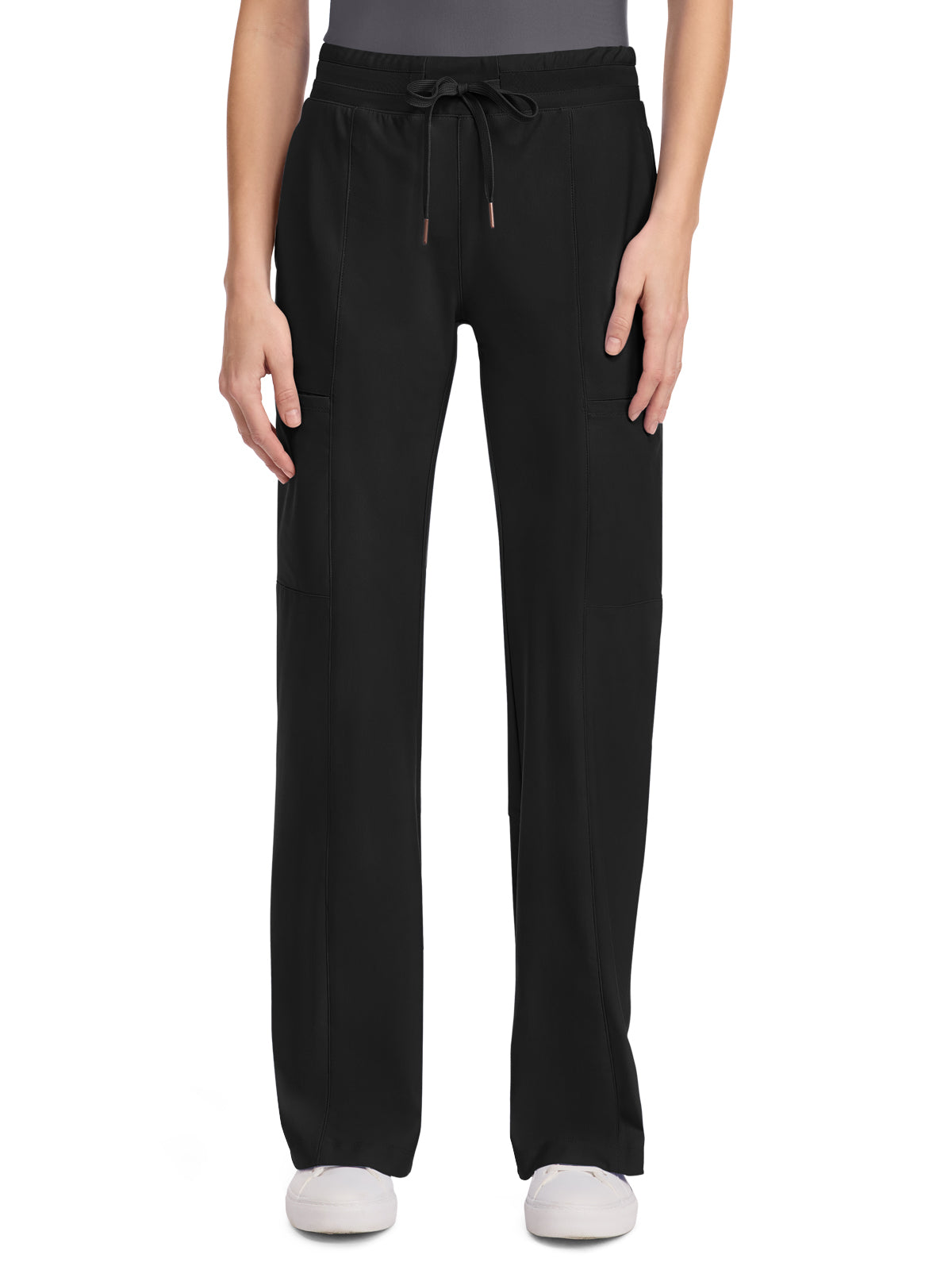 Women's 5-Pocket Trouser Leg Pant - CK026 - Black