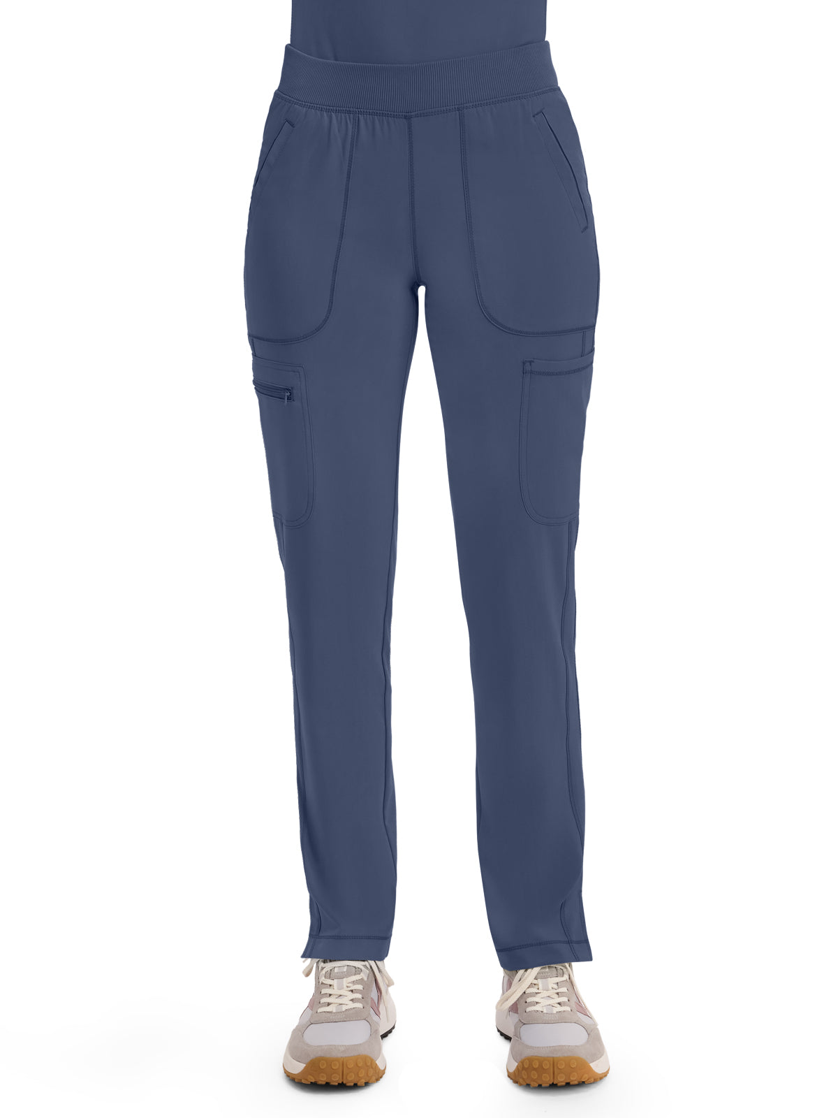 Women's 6- Pocket Mid Rise Tapered Leg Pant - CK065A - Navy