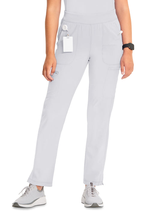 Women's 6- Pocket Mid Rise Tapered Leg Pant - CK065A - White