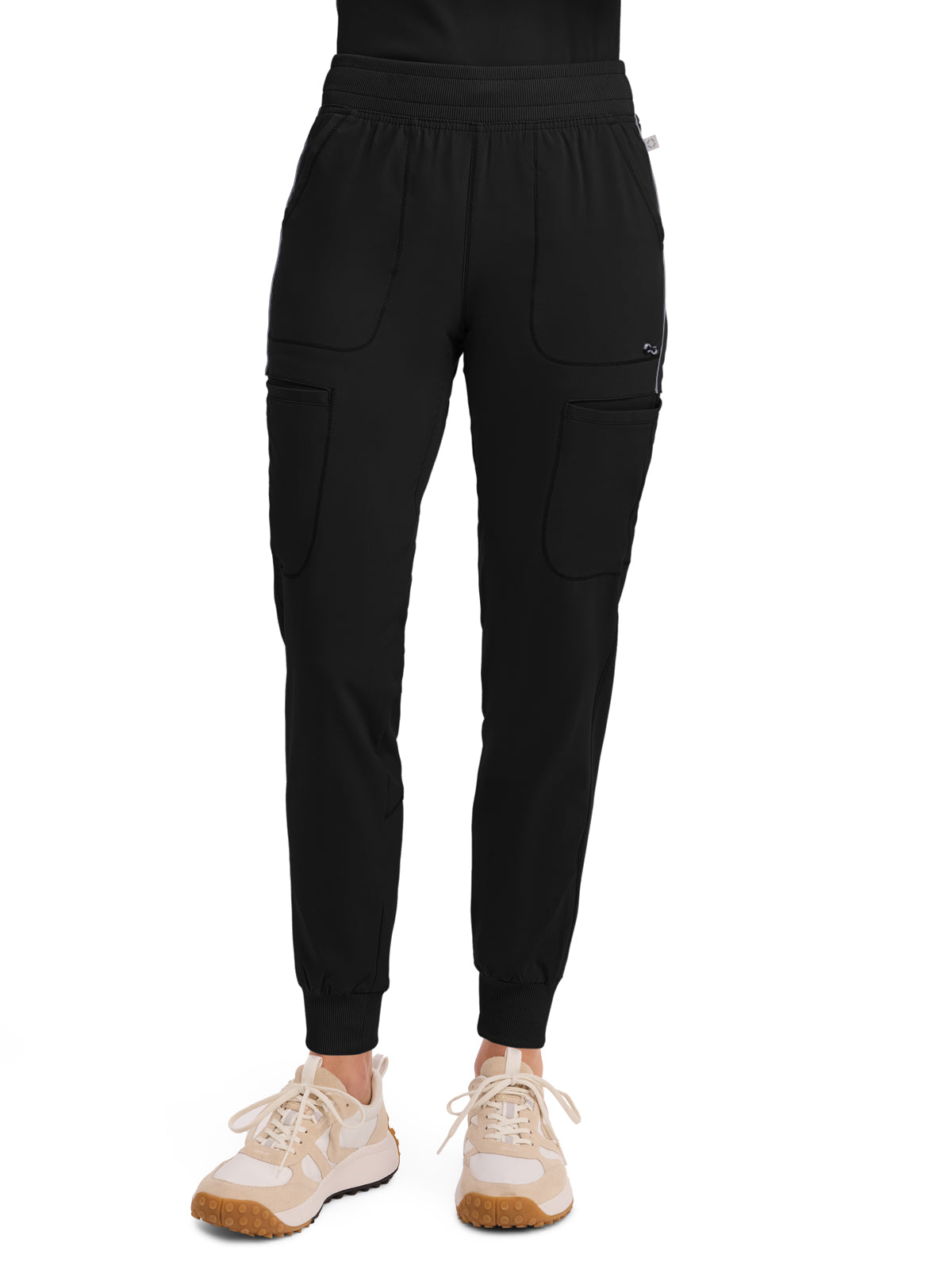 Women's 6-Pocket Mid Rise Jogger - CK080A - Black