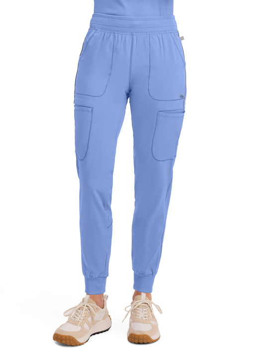 Women's 6-Pocket Mid Rise Jogger - CK080A - Ciel