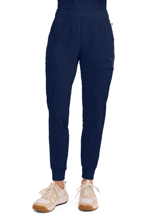 Women's 6-Pocket Mid Rise Jogger - CK080A - Navy