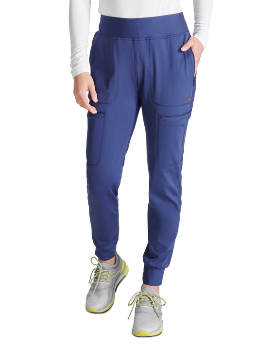 Women's 6-Pocket Tapered Leg Drawstring Pant - CK092 - Navy