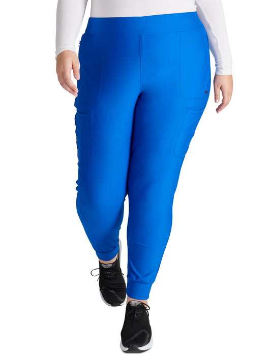 Women's 6-Pocket Tapered Leg Drawstring Pant - CK092 - Royal