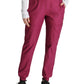 Women's 6-Pocket Tapered Leg Drawstring Pant - CK092 - Wine