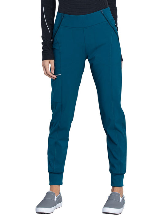 Women's 5-Pocket Mid Rise Jogger Pant - CK110A - Caribbean Blue
