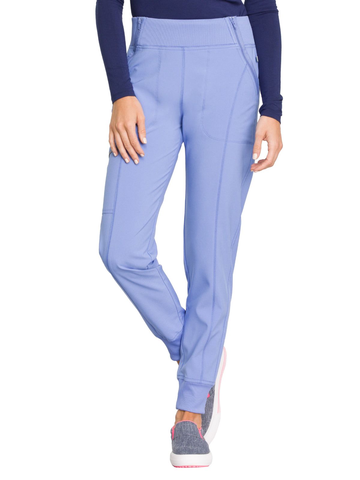 Women's 5-Pocket Mid Rise Jogger Pant - CK110A - Ciel