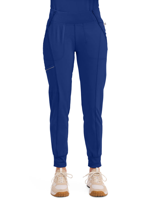 Women's 5-Pocket Mid Rise Jogger Pant - CK110A - Galaxy Blue