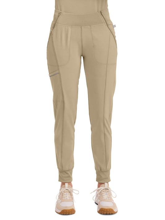 Women's 5-Pocket Mid Rise Jogger Pant - CK110A - Khaki