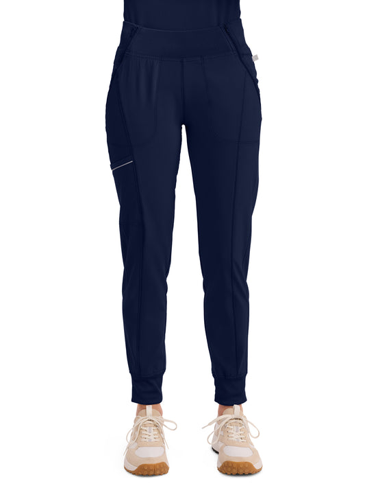 Women's 5-Pocket Mid Rise Jogger Pant - CK110A - Navy