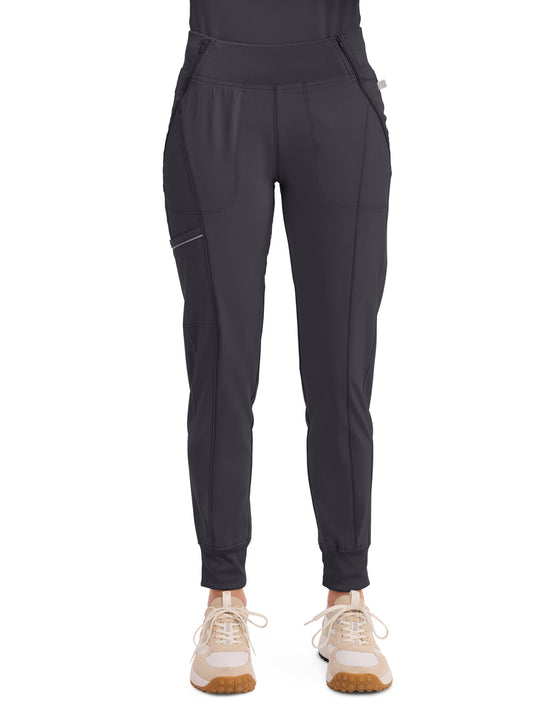 Women's 5-Pocket Mid Rise Jogger Pant - CK110A - Pewter