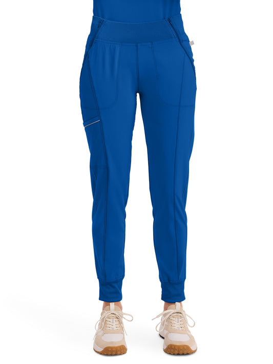 Women's 5-Pocket Mid Rise Jogger Pant - CK110A - Royal