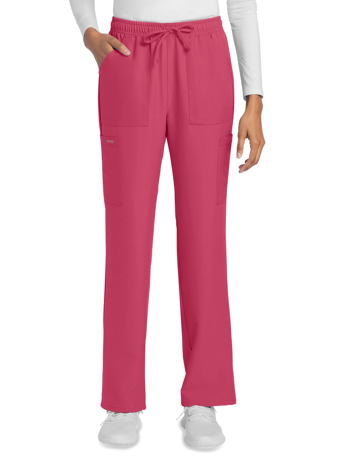 Women's 4-Pocket Drawstring Cargo Pant - CK272A - Rapture Rose