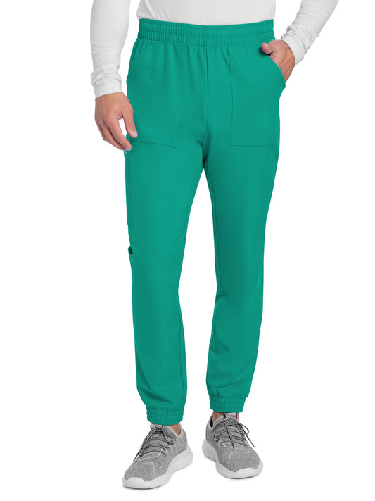 Men's 4-Pocket Mid Rise Jogger Pant - CK278A - Teal Blue