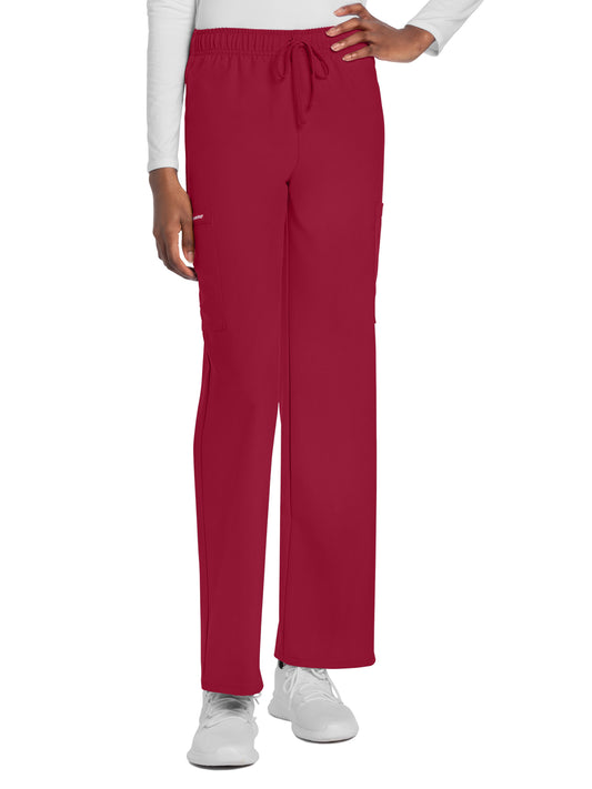 Unisex 3-Pocket Mid Rise Drawstring Pant - CK280A - Red