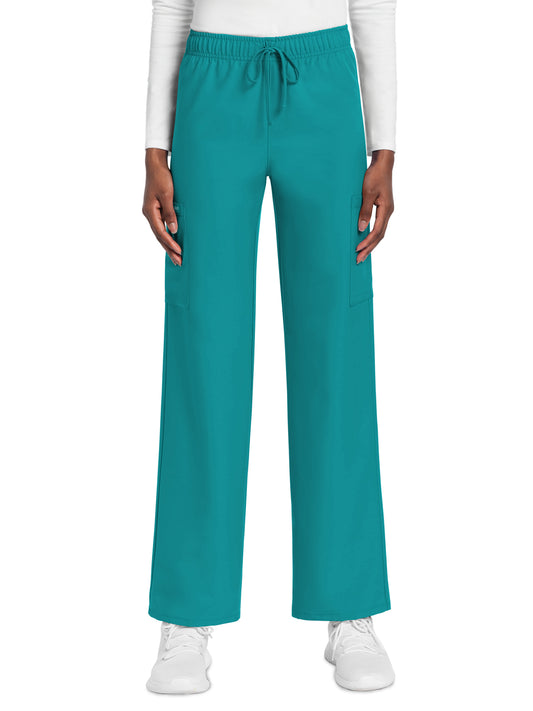 Unisex 3-Pocket Mid Rise Drawstring Pant - CK280A - Teal Blue