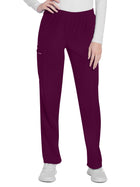 Women's 3-Pocket Mid Rise Cargo Pant - CK281A - Wine