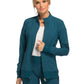 Women's 2 Pocket Zip Front Jacket - CK303 - Caribbean Blue