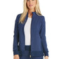 Women's 2 Pocket Zip Front Jacket - CK303 - Navy