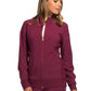 Women's 2 Pocket Zip Front Jacket - CK303 - Wine