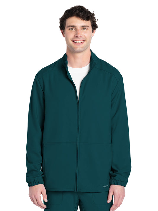 Men's 2-Pocket Zip Front Jacket - CK359A - Caribbean Blue