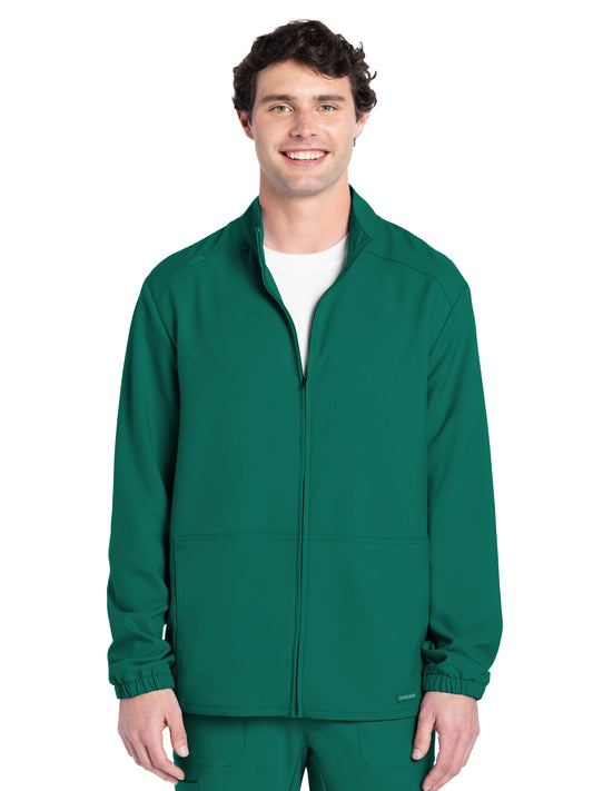 Men's 2-Pocket Zip Front Jacket - CK359A - Hunter Green