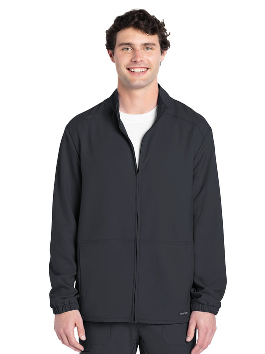 Men's 2-Pocket Zip Front Jacket - CK359A - Pewter