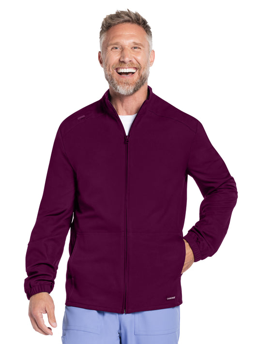 Men's 2-Pocket Zip Front Jacket - CK359A - Wine
