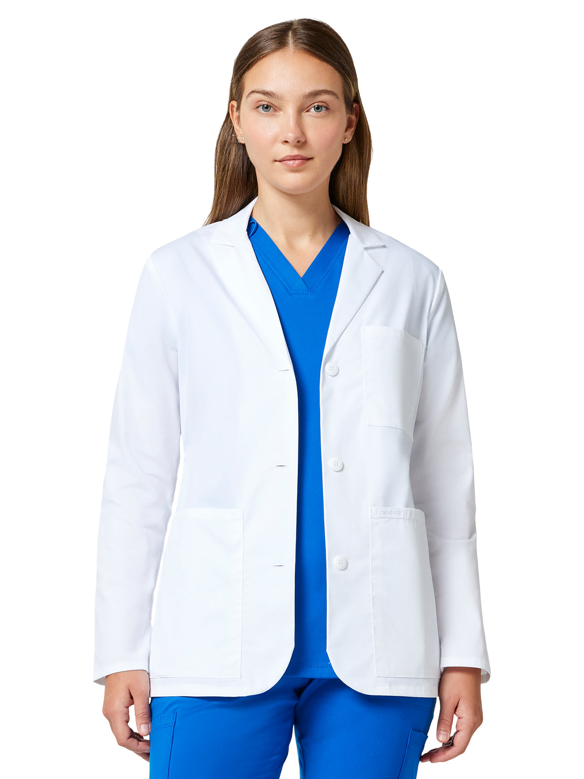 Women's Three-Pocket 28" Consultation Lab Coat - CK451 - White