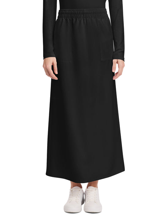 Women's 3-Pocket Elastic Waist Skirt - CK564A - Black