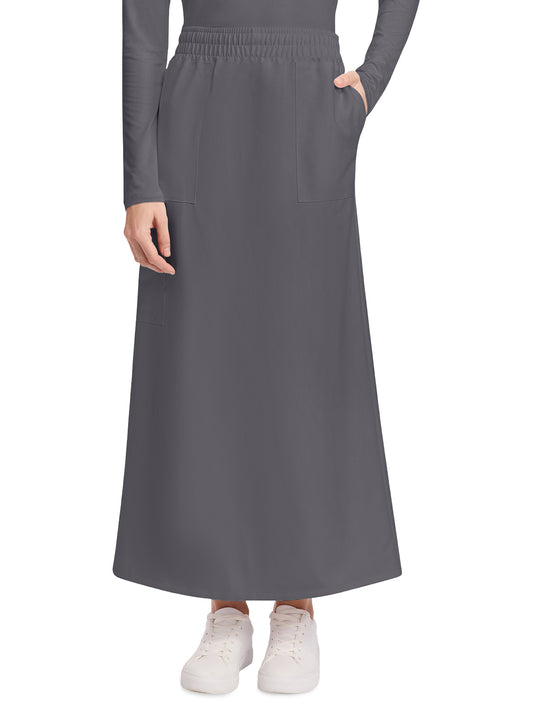 Women's 3-Pocket Elastic Waist Skirt - CK564A - Pewter