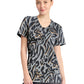 Women's 3-Pocket Round Neck Print Top - CK609 - Big Cat