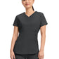Women's 3-Pocket V-Neck Top - CK623A - Black