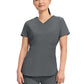 Women's 3-Pocket V-Neck Top - CK623A - Pewter