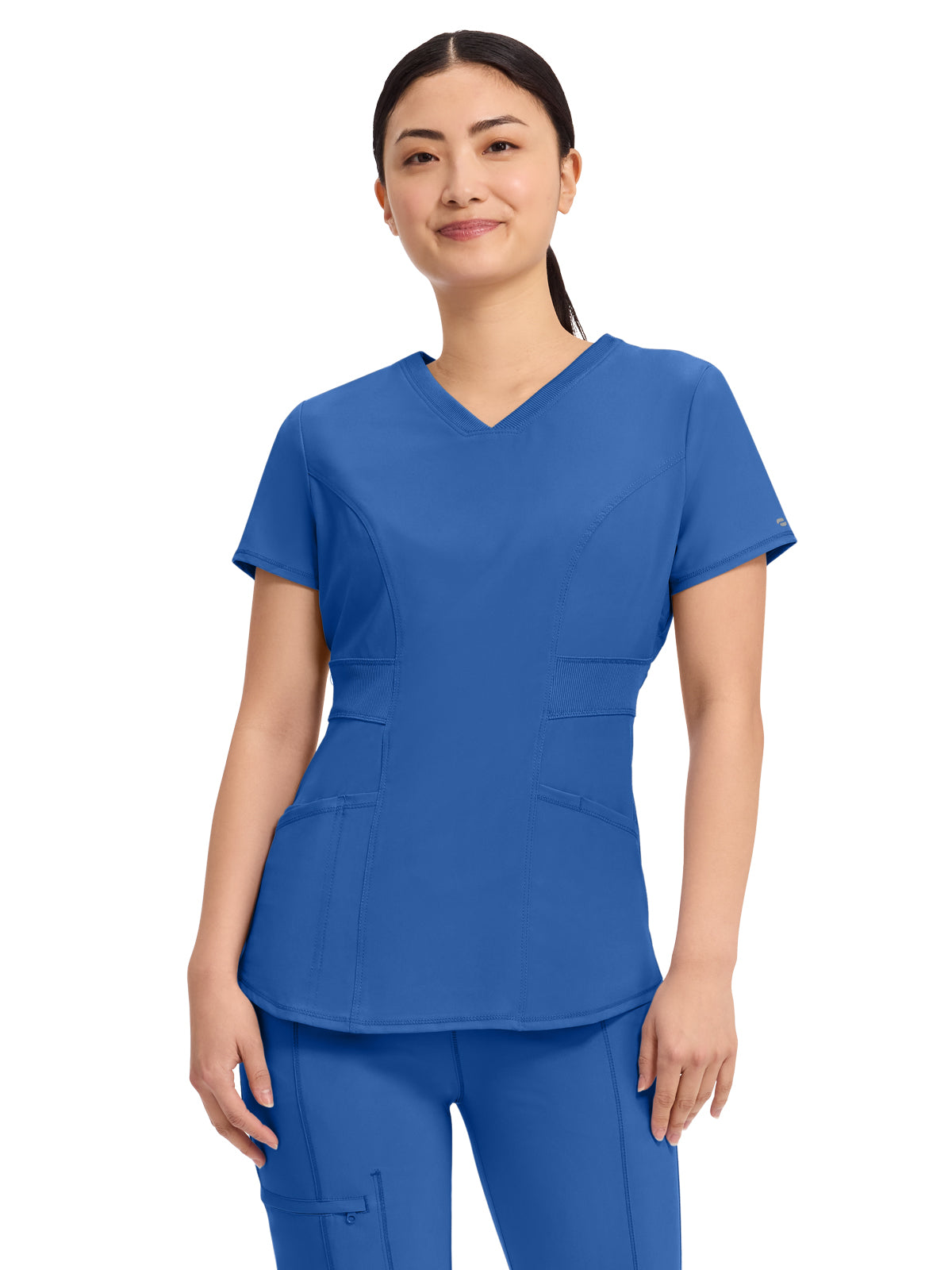 Women's 3-Pocket V-Neck Top - CK623A - Royal