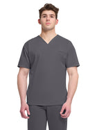 Men's 3-Pocket V-Neck Top - CK729 - Pewter
